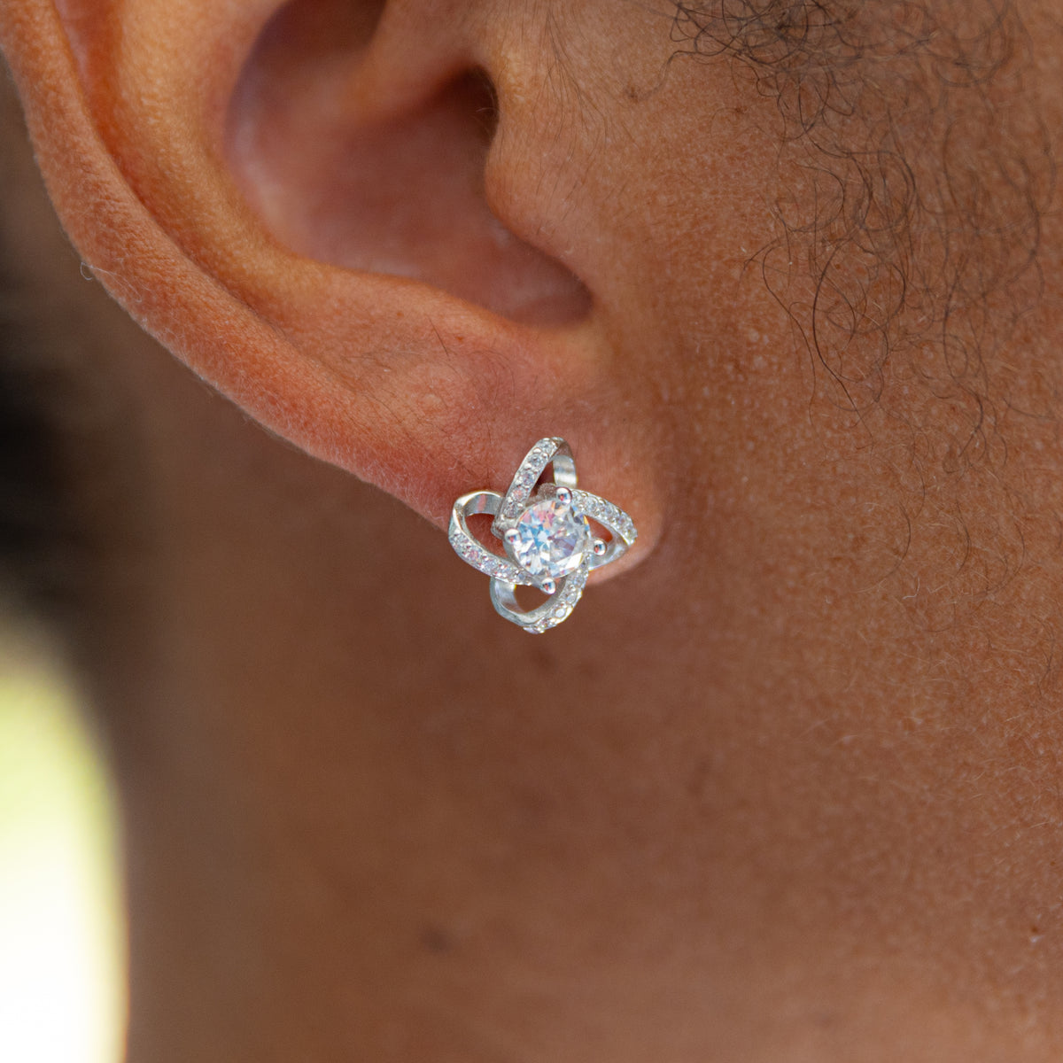 Boucles d&#39;Oreilles en argent 925 Atome